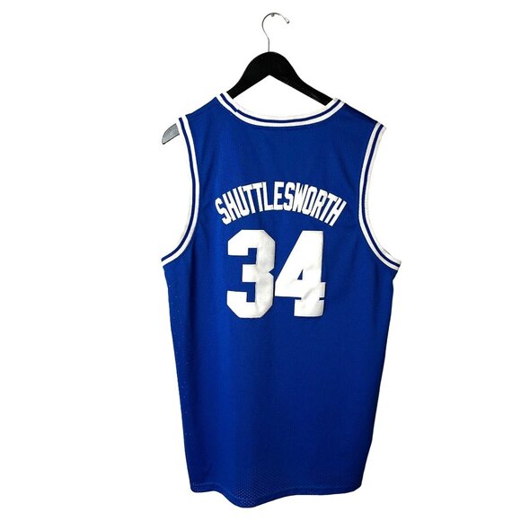 He Got Game Movie Shuttlesworth Lincoln Movie Jersey Adult Blue White XL Solid - Picture 3 of 16